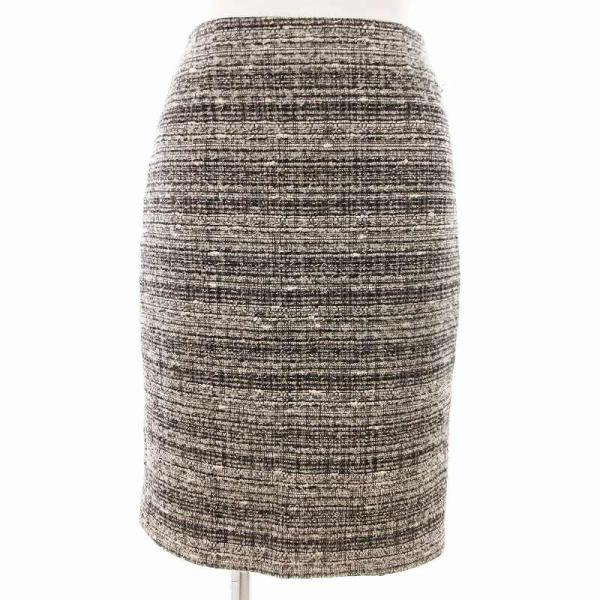ユナイテッドアローズ UNITED ARROWS ツイードスカート ひざ丈 タイト 34 グレー /...