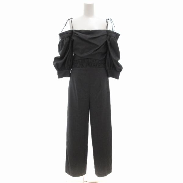 スナイデル SNIDEL 美品 2WAYパフオールインワン サロペット ドレープディテール パフスリ...