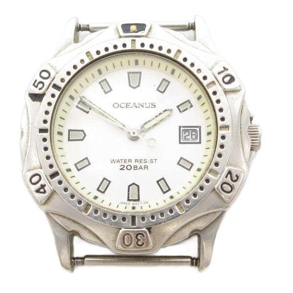 カシオ CASIO オシアナス OCEANUS ジャンク品 腕時計 ウォッチ 本体のみ シルバーカラ...