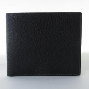 ピッチーノ piccino 美品 二つ折り財布 札入れ レザー 黒 ブラック メンズ