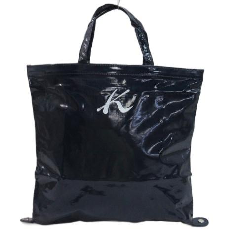 キタムラ Kitamura ビニール バッグ トート ハンド PVC ロゴ ネイビー レディース