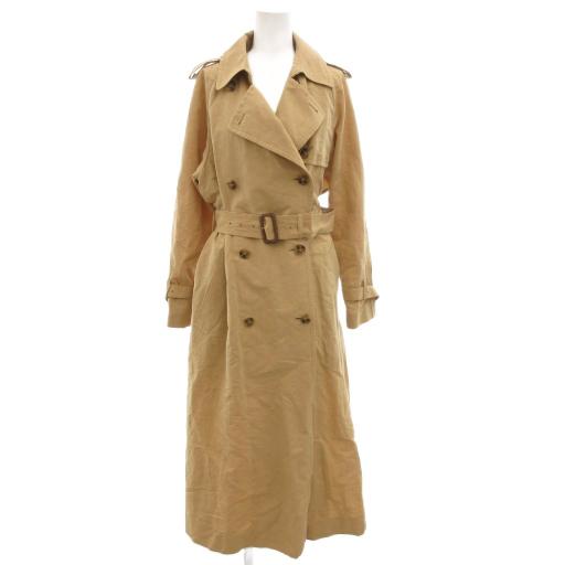 ロペ ROPE トレンチコート 麻 リネン 36 ベージュ 薄茶色 ベルト付き /JS レディース