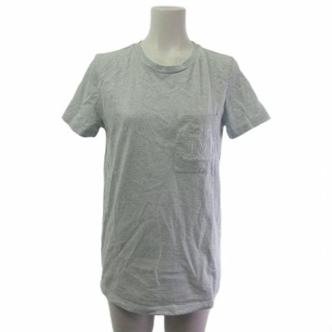 マックスマーラ MAX MARA 白タグ ポケット Ｔシャツ カットソー 刺繍 ブルー  レディース