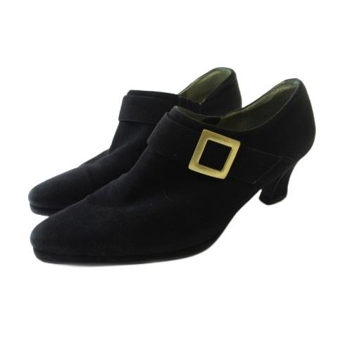 イヴサンローラン YVES SAINT LAURENT ブーティ スエード ポインテッドトゥ ブラッ...