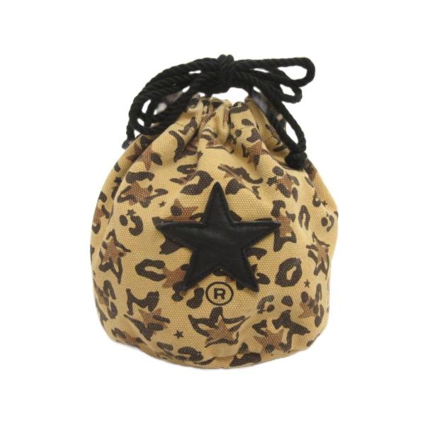 コンバース CONVERSE TOKYO 巾着 ポーチ アニマル ヒョウ柄 レオパード 星ワッペン ...