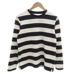 エーグル AIGLE Tシャツ カットソー ロンT 長袖 S 白 ホワイト 紺 ネイビー ボーダー /FF メンズ