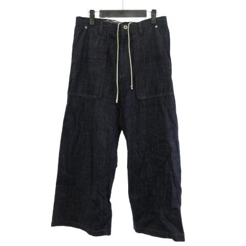 ワイズ Y's ヨウジヤマモト 美品 YX-P99-027 80OZ DENIM LONG STRA...