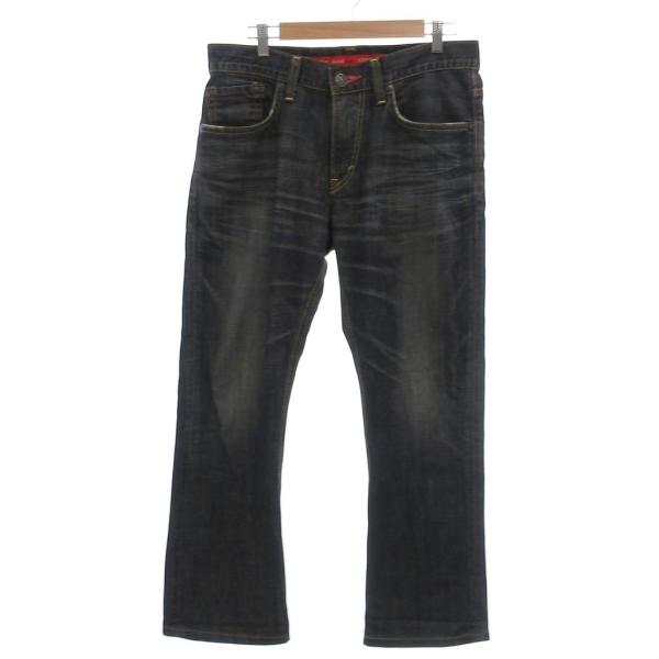 エドウィン EDWIN デニムパンツ ジーンズ ヒゲ加工 ジッパーフライ 32 黒 ブラック EG5...