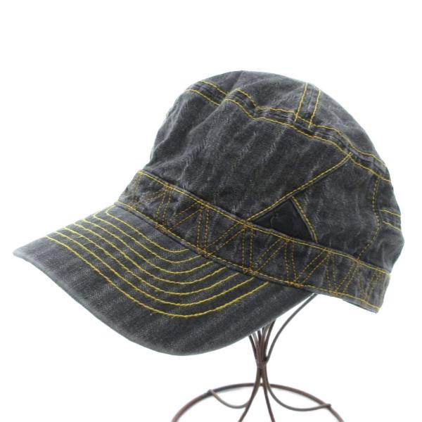 グレース GRACE ワークキャップ ストライプ デニム地 XL グレー /JS メンズ