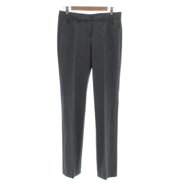 セオリー Theory 美品 テーラードパンツ スラックス スラブ 4 グレー /JS レディース