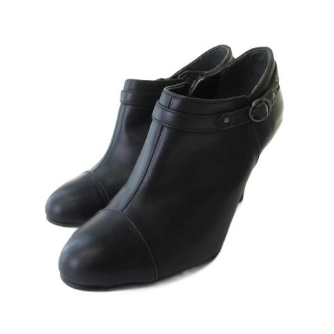 ダイアナ DIANA ブーティー シューズ レザー ブラック 黒 21.5cm