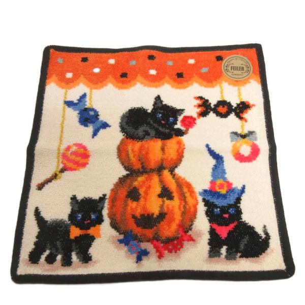 未使用品 フェイラー FEILER ハンカチ タオルハンカチ ハンドタオル ハロウィーン かぼちゃ ...
