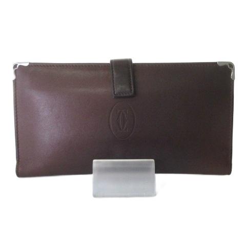 カルティエ Cartier インターナショナル 長財布 ロングウォレット イタリア製 ドゥーブルCロ...