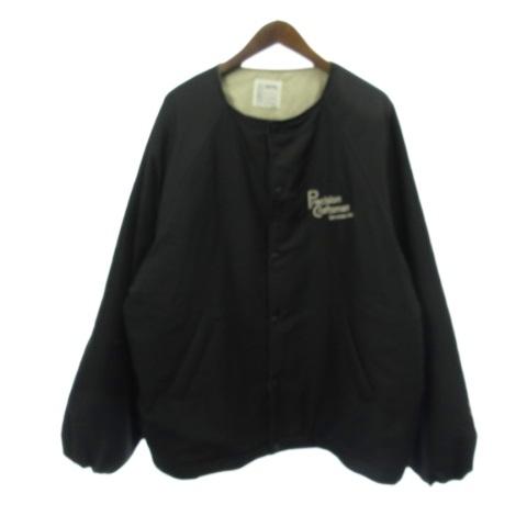 ジャバ JaVa 中綿 ブルゾン ジャケット ノーカラー ブラック 黒 L ■GY28 メンズ