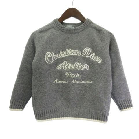ディオール Dior 2SBK24PULA キッズ ニット セーター プルオーバー グレー 10 1...
