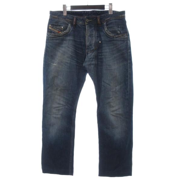 ディーゼル DIESEL デニム パンツ ジーンズ ジッパーフライ 34 青 ブルー ■GY28 ☆...