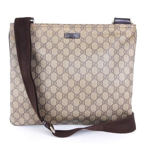 グッチ GUCCI GGスプリーム ショルダーバッグ PVC 総柄 201446 ベージュ 鞄 ■S...