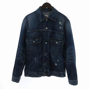 リーバイス Levi's SKINNY 2nd TYPE DENIM TRACKER JACKET デニムジャケット Gジャン 長袖 コットン 青 インディゴ L メンズ｜vectorpremium