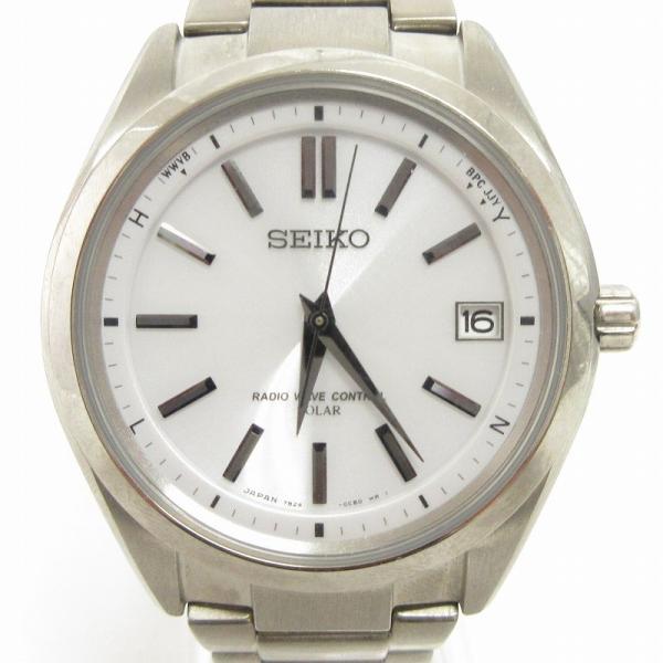 セイコー SEIKO ブライツ 腕時計 アナログ ソーラー 電波 7B24-0BH0 シルバーカラー...