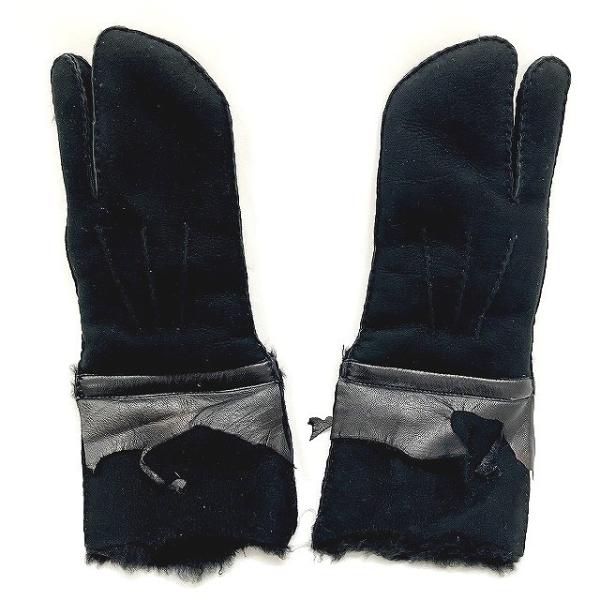 未使用品 タカヒロミヤシタザソロイスト タグ付き ラムレザー グローブ 手袋 ダメージ加工 ムートン...