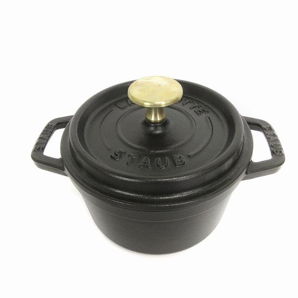 未使用品 ストウブ STAUB ピコ ココット ラウンド 14cm 鋳物 ほうろう ホーロー 鍋 0...