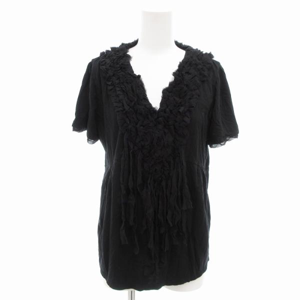 未使用品 アツロウタヤマ ATSURO TAYAMA タグ付き Tシャツ カットソー Vネック フリ...