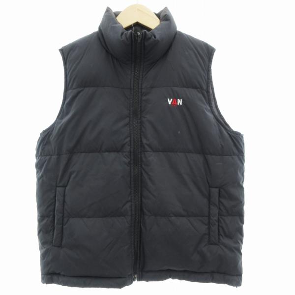 ヴァン ミニ VAN mini リバーシブル ダウンベスト ジャケット ジップアップ ロゴ 刺繍 1...