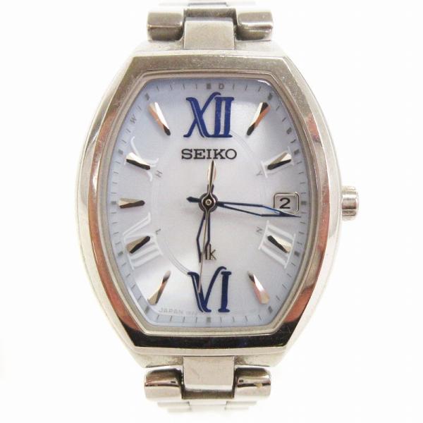 セイコー SEIKO LUKIA 腕時計 トノー型 チタン 電波ソーラー アナログ 3針 デイト 1...