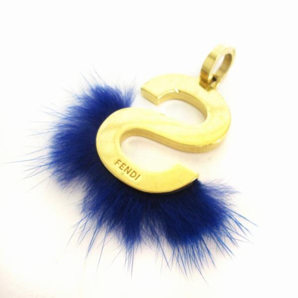 フェンディ FENDI ABCLICK ペンダントトップ イニシャルチャーム S ファー ゴールドカ...