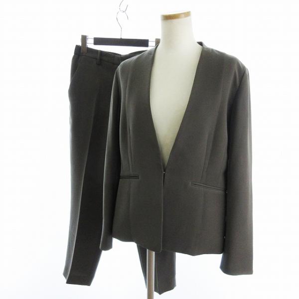 ユナイテッドアローズ セットアップ ジャケット ブレザー ノーカラー パンツ スラックス イージー ...