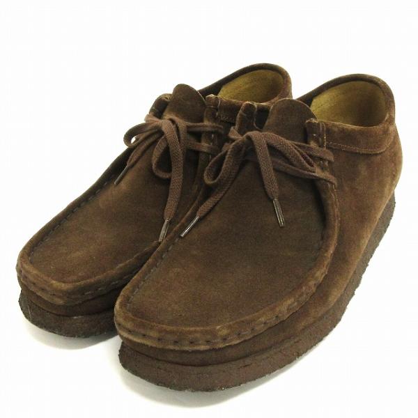 クラークス clarks ワラビー シューズ スエード 茶 ブラウン UK8 靴 メンズ