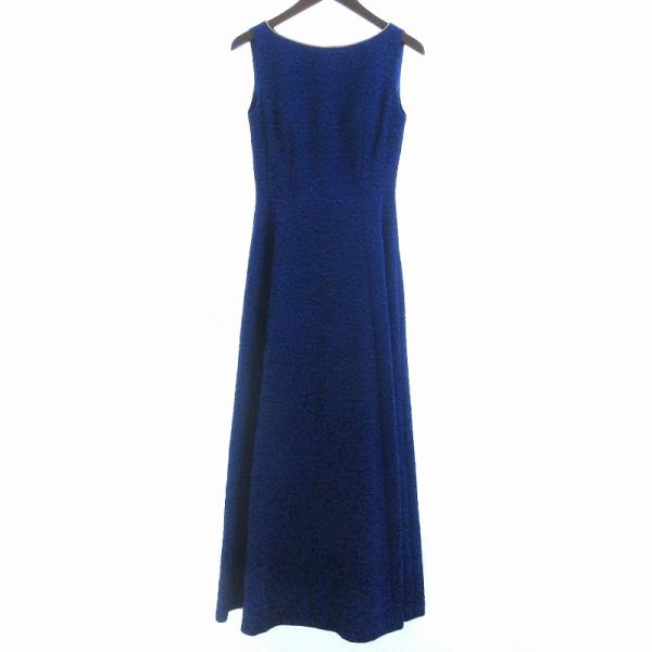 ジュネビビアン GENETVIVIEN 美品 カラードレス ワンピース ロング丈 花柄 ノースリーブ...