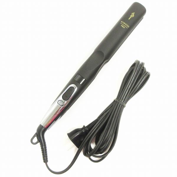 キヌ−ジョ プロ KINUJO PRO 美品 ヘアアイロン ストレート KP001 黒 ブラック 美...