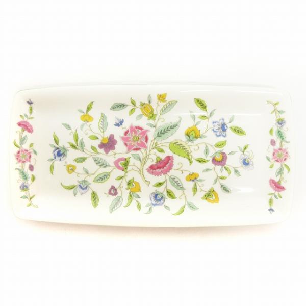 ミントン MINTON サンドイッチトレイ ハドンホール 皿 プレート 花がら 白 ホワイト 食器 ...
