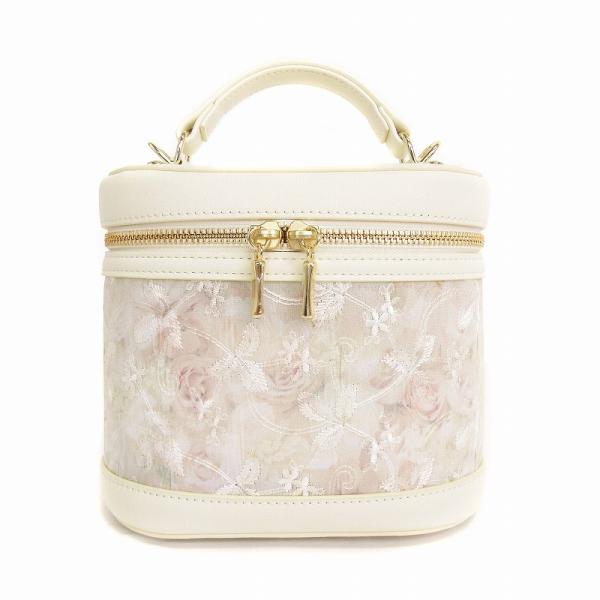 未使用品 ダイアナ DIANA 刺繍チュールバニティBAG ハンドバッグ ショルダー 2WAY 化粧...