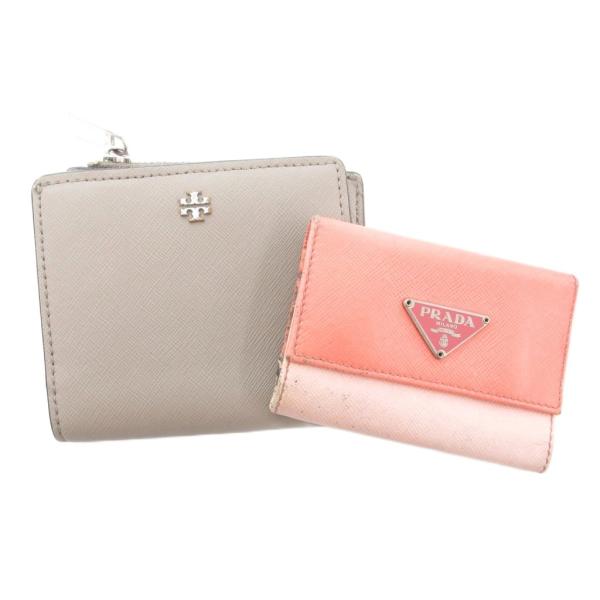 プラダ PRADA TORY BURCH キーケース 二つ折り財布 ロゴ ピンク ベージュ /AE ...