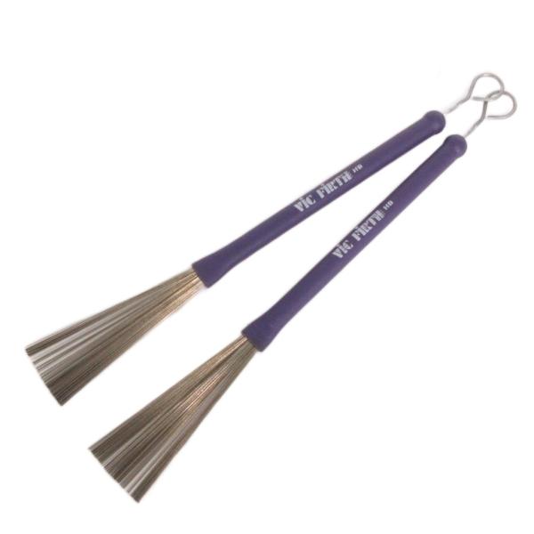 ヴィック・ファース vic firth ドラム ワイヤー ブラシ 2本セット 押出式 シルバーカラー...