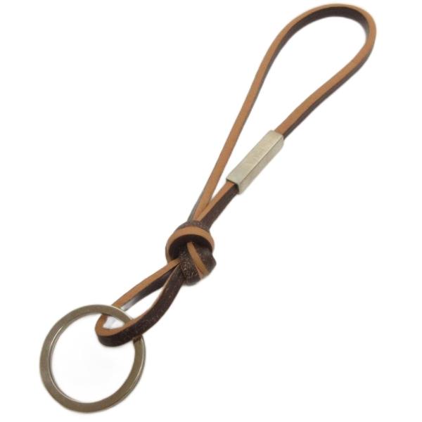 プラダ PRADA キーリング キーホルダー レザー 茶 ブラウン 小物 ☆AA★ メンズ レディー...