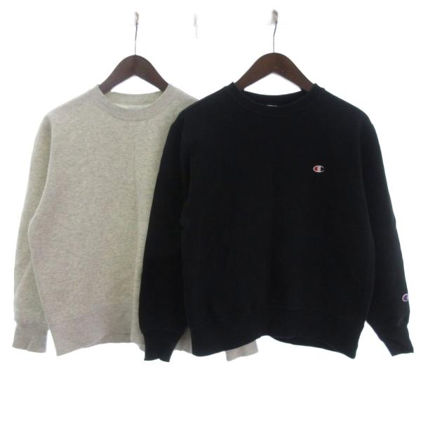 チャンピオン CHAMPION 2点 セット トレーナー スウェット 長袖 裏起毛 ワンポイント ロ...