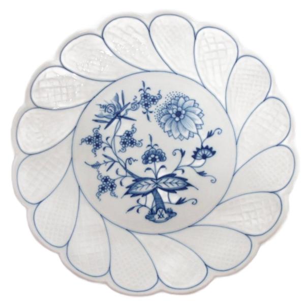 マイセン Meissen ブルーオニオン ケーキサービスプレート 23cm 皿 食器 ホワイト ブル...