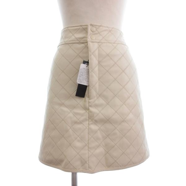 ジーナシス JEANASIS タグ付き キルティングレザーミニSK スカート ショート丈 JS050...