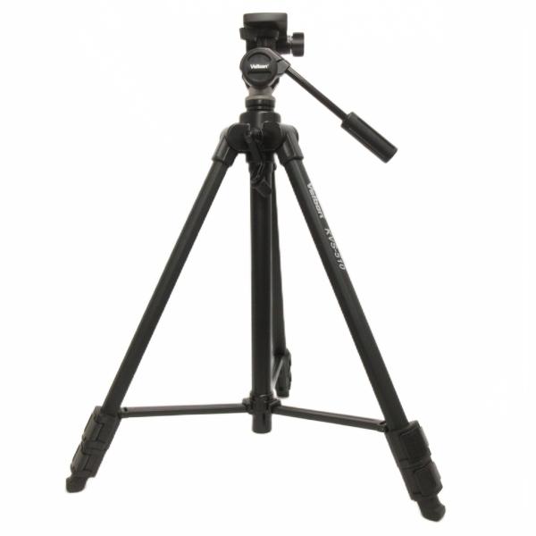 ベルボン Velbon 三脚 雲台 セット KVS-510 ビデオカメラ用 レバー式ロック 黒 ブラ...
