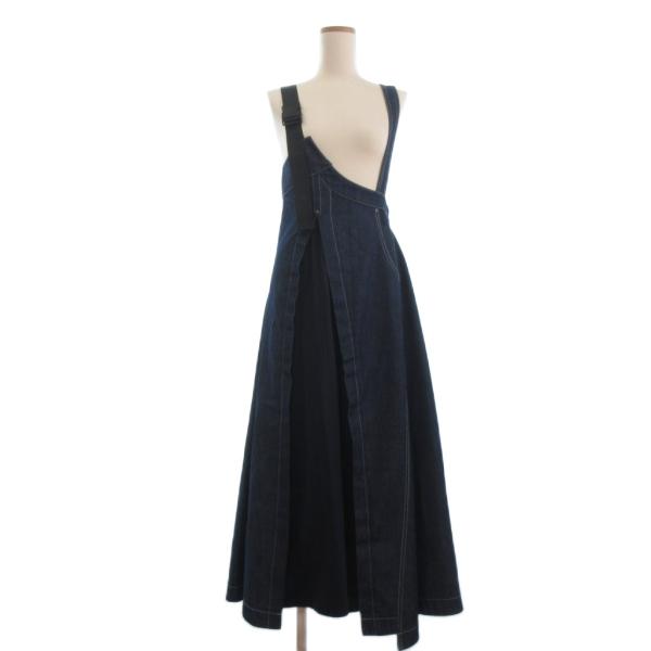 アウラアイラ AULA AILA ジャンパースカート ロング丈 アシンメトリー コットン 1202-...