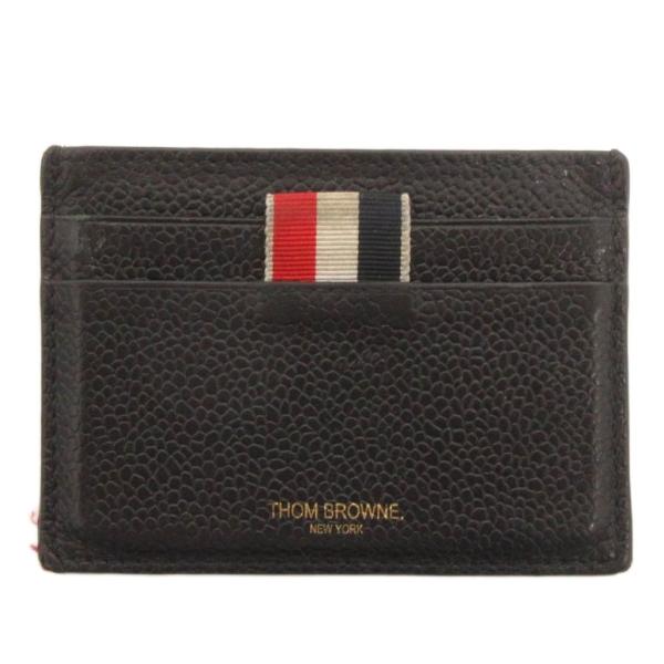 トムブラウン THOM BROWNE カードケース パスケース レザー 黒ブラック 小物 ☆AA★ ...