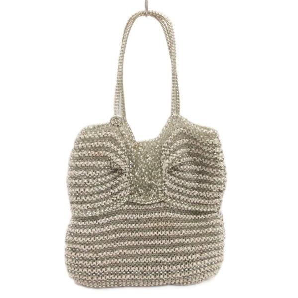 アンテプリマ ANTEPRIMA ワイヤーバッグ ハンド リボン グレー系 鞄 レディース