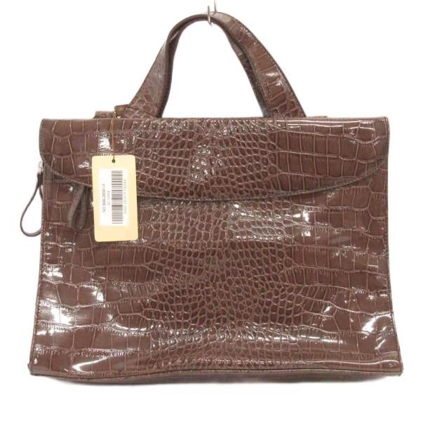 未使用品 タグ付き モンテロッソ Monte rosso トートバッグ ハンド クロコ型押し レザー...