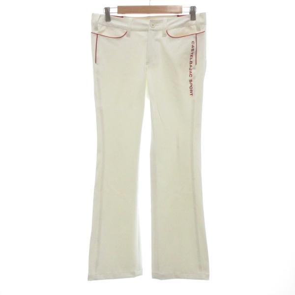 カステルバジャック CASTELBAJAC SPORT ストレッチパンツ フレアカット ロゴ刺繍 7...