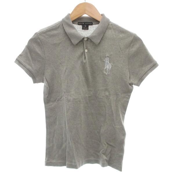 ラルフローレン RALPH LAUREN ポロシャツ ビッグポニー 刺繍 半袖 M グレー /JS ...