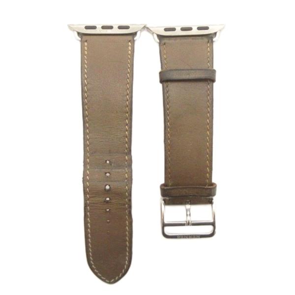 エルメス HERMES アップルウォッチ Apple Watch 正規ベルト ベルトのみ レザー 茶...
