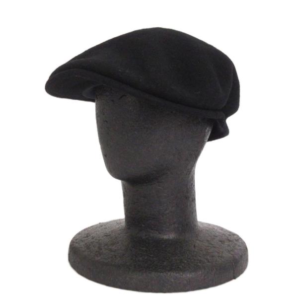 カンゴール KANGOL ハンチング ロゴ 刺繍 ウール 黒 ブラック XXL 帽子 メンズ